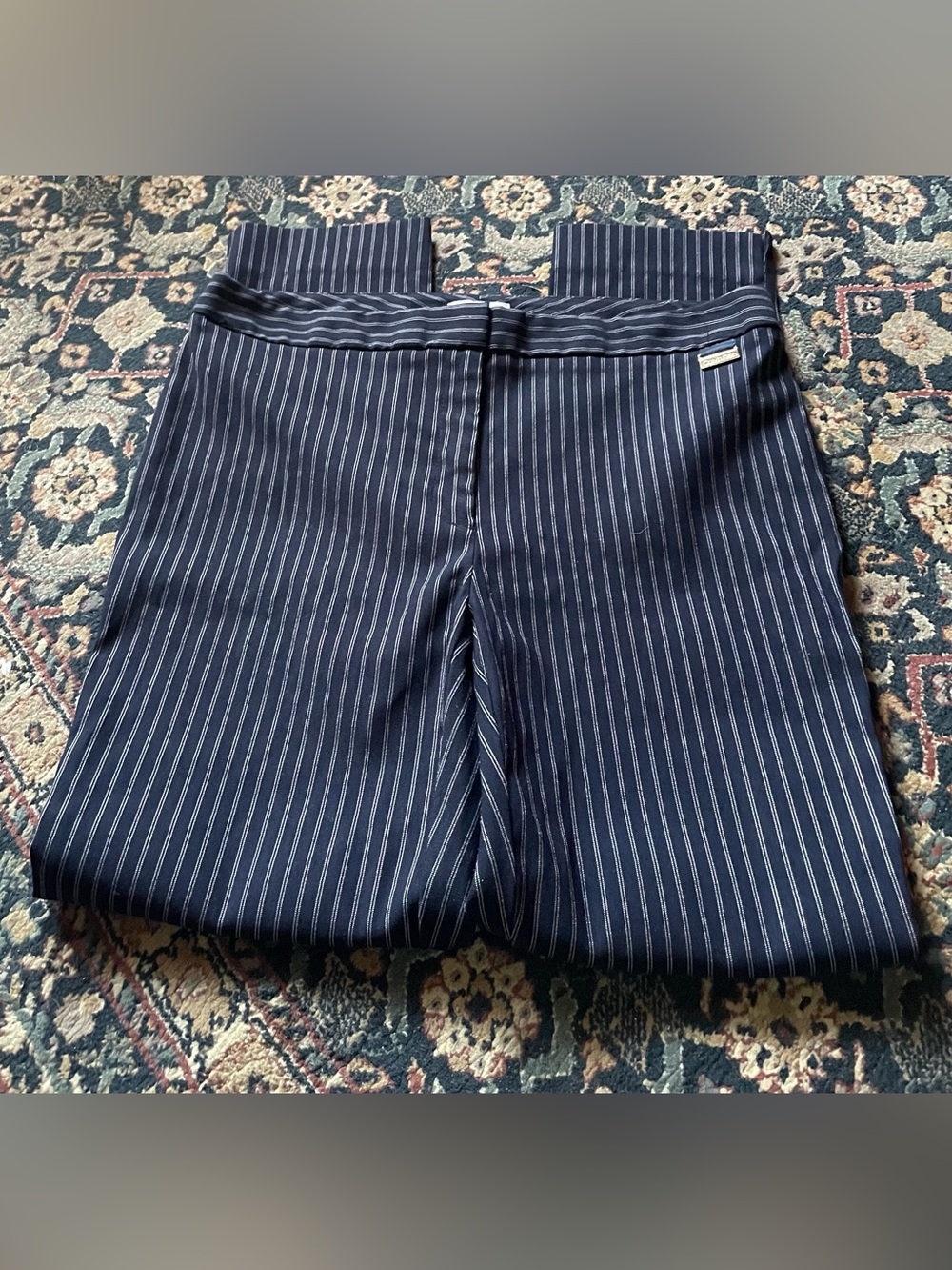 Calvin Klein Blue Pinstripe Pants